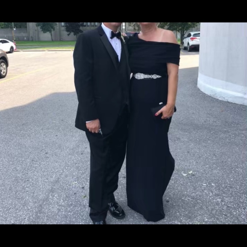 Greta Constantine black formal dress